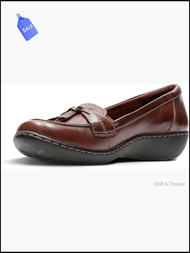 Slip On Leather Loafers With Ortholite Footbed